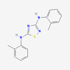 molecular formula C16H16N4S B14288717 N~3~,N~5~-Bis(2-methylphenyl)-1,2,4-thiadiazole-3,5-diamine CAS No. 137654-78-5