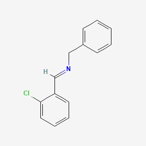molecular formula C14H12ClN B14288751 Benzenemethanamine, N-[(2-chlorophenyl)methylene]-, (E)- CAS No. 126190-77-0