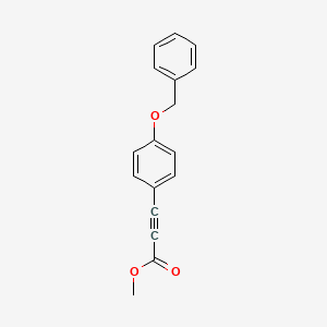 molecular formula C17H14O3 B14288757 Methyl 3-[4-(benzyloxy)phenyl]prop-2-ynoate CAS No. 114943-74-7