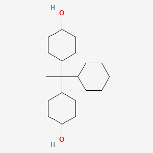 molecular formula C20H36O2 B14288829 4,4'-(1-Cyclohexylethane-1,1-diyl)di(cyclohexan-1-ol) CAS No. 121470-42-6