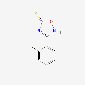 molecular formula C9H8N2OS B1428883 3-(2-Methylphenyl)-1,2,4-oxadiazole-5-thiol CAS No. 1342166-51-1