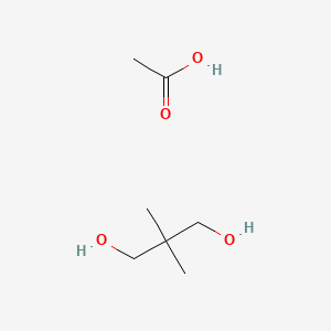 molecular formula C7H16O4 B14288901 Acetic acid;2,2-dimethylpropane-1,3-diol CAS No. 117756-41-9