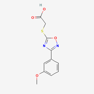 molecular formula C11H10N2O4S B1428894 2-{[3-(3-甲氧基苯基)-1,2,4-噁二唑-5-基]硫基}乙酸 CAS No. 1284136-51-1