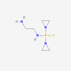 molecular formula C6H15N4PS B14288947 N-(2-Aminoethyl)-P,P-bis[(aziridin-1-yl)]phosphinothioic amide CAS No. 138482-93-6
