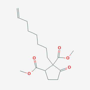 molecular formula C17H26O5 B14288966 Dimethyl 1-(oct-7-en-1-yl)-5-oxocyclopentane-1,2-dicarboxylate CAS No. 116206-49-6