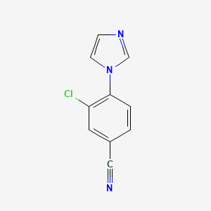 molecular formula C10H6ClN3 B1428898 3-Chloro-4-(imidazol-1-yl)benzonitrile CAS No. 1341988-51-9