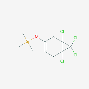 molecular formula C10H14Cl4OSi B14288994 Trimethyl[(1,6,7,7-tetrachlorobicyclo[4.1.0]hept-3-en-3-yl)oxy]silane CAS No. 114124-99-1