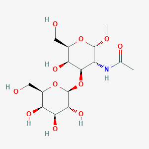 molecular formula C15H27NO11 B014289 Methyl 2-acetamido-2-deoxy-3-O-(b-D-galactopyranosyl)-a-D-galactopyranoside CAS No. 75669-79-3