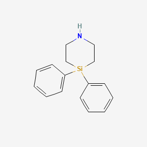molecular formula C16H19NSi B14289029 4,4-Diphenyl-1,4-azasilinane CAS No. 116802-00-7