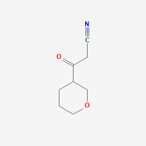 molecular formula C8H11NO2 B1428906 3-(Oxan-3-yl)-3-oxopropanenitrile CAS No. 1343316-35-7