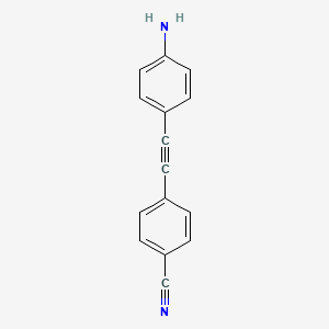molecular formula C15H10N2 B14289064 Benzonitrile, 4-[(4-aminophenyl)ethynyl]- CAS No. 119984-85-9