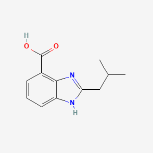 molecular formula C12H14N2O2 B1428908 2-(2-methylpropyl)-1H-1,3-benzodiazole-4-carboxylic acid CAS No. 1339385-93-1