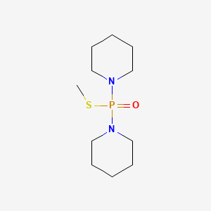 molecular formula C11H23N2OPS B14289084 Phosphinothioic acid, di-1-piperidinyl-, S-methyl ester CAS No. 137090-15-4