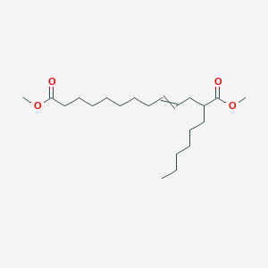 molecular formula C21H38O4 B14289115 Dimethyl 2-hexyltridec-4-enedioate CAS No. 137044-45-2