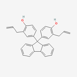 molecular formula C31H26O2 B14289144 Phenol, 4,4'-(9H-fluoren-9-ylidene)bis[2-(2-propenyl)- CAS No. 128481-77-6