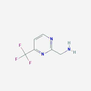 molecular formula C6H6F3N3 B1428922 [4-(Trifluoromethyl)pyrimidin-2-YL]methanamine CAS No. 944902-50-5