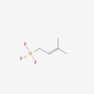 molecular formula C5H9F3Si B14289260 Silane, trifluoro(3-methyl-2-butenyl)- CAS No. 114067-34-4