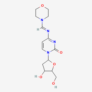 molecular formula C14H20N4O5 B14289303 N4Morpholinomethylene2deoxycytidine CAS No. 138848-11-0