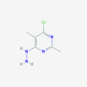 molecular formula C6H9ClN4 B1428936 4-Chloro-6-hydrazinyl-2,5-dimethylpyrimidine CAS No. 94415-40-4