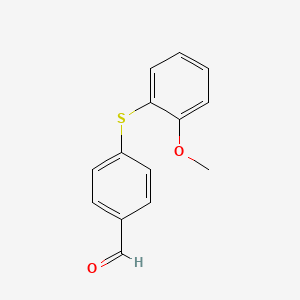 molecular formula C14H12O2S B1428938 4-((2-Methoxyphenyl)thio)benzaldehyde CAS No. 477256-35-2