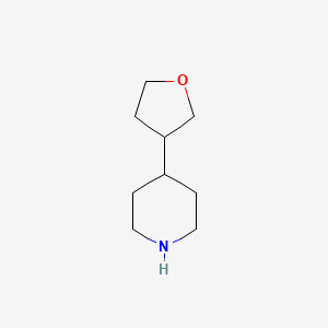molecular formula C9H17NO B1428940 4-(Oxolan-3-yl)piperidine CAS No. 1211528-53-8