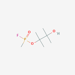 molecular formula C7H16FO3P B14289444 Phosphonofluoridic acid, methyl-, 2-hydroxy-1,1,2-trimethylpropyl ester CAS No. 115792-08-0