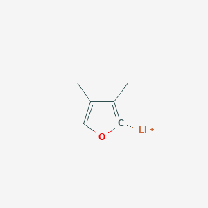 molecular formula C6H7LiO B14289455 lithium;3,4-dimethyl-2H-furan-2-ide CAS No. 140463-91-8