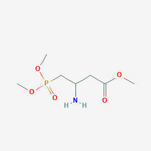 molecular formula C7H16NO5P B14289478 Methyl 3-amino-4-(dimethoxyphosphoryl)butanoate CAS No. 116139-41-4