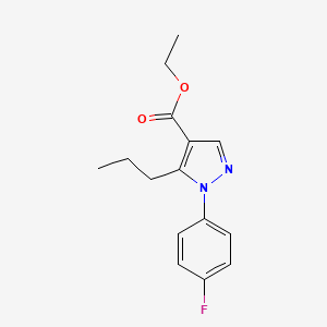 molecular formula C15H17FN2O2 B1428950 ethyl 1-(4-fluorophenyl)-5-propyl-1H-pyrazole-4-carboxylate CAS No. 1461713-25-6