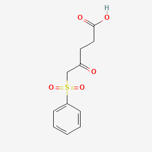 molecular formula C11H12O5S B14289519 5-(Benzenesulfonyl)-4-oxopentanoic acid CAS No. 113815-00-2
