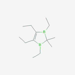 molecular formula C13H26B2 B14289540 1,3,4,5-Tetraethyl-2,2-dimethyl-2,3-dihydro-1H-1,3-diborole CAS No. 114211-60-8