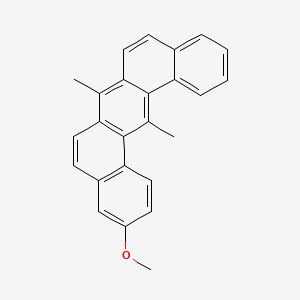 molecular formula C25H20O B14289548 Dibenz(a,j)anthracene, 3-methoxy-7,14-dimethyl- CAS No. 114326-29-3