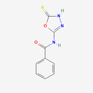 molecular formula C9H7N3O2S B14289571 N-(5-Sulfanylidene-4,5-dihydro-1,3,4-oxadiazol-2-yl)benzamide CAS No. 115653-14-0