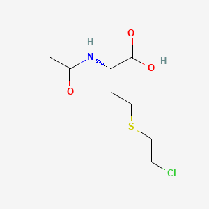molecular formula C8H14ClNO3S B14289583 Homocysteine, N-acetyl-S-(2-chloroethyl)- CAS No. 113793-52-5