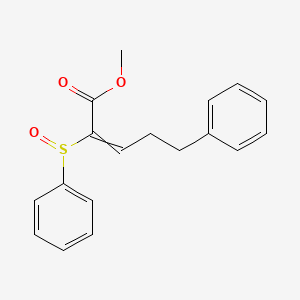 molecular formula C18H18O3S B14289589 Methyl 2-(benzenesulfinyl)-5-phenylpent-2-enoate CAS No. 138770-95-3