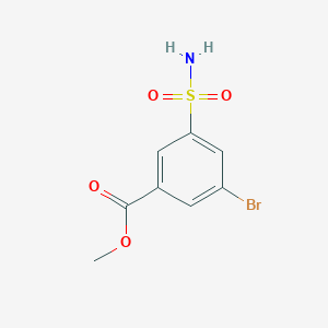 molecular formula C8H8BrNO4S B1428963 3-溴-5-磺酰基苯甲酸甲酯 CAS No. 1343983-13-0