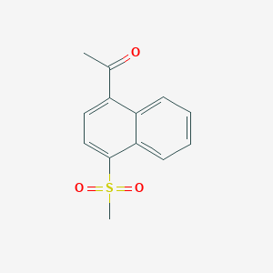 molecular formula C13H12O3S B14289650 Ethanone, 1-[4-(methylsulfonyl)-1-naphthalenyl]- CAS No. 116589-61-8