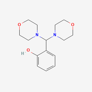 molecular formula C15H22N2O3 B14289658 Phenol, 2-(di-4-morpholinylmethyl)- CAS No. 127704-26-1