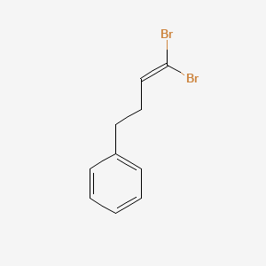 molecular formula C10H10Br2 B14289677 1,1-Dibromo-4-phenyl-1-butene 