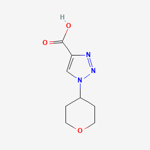 molecular formula C8H11N3O3 B1428975 1-(oxan-4-yl)-1H-1,2,3-triazole-4-carboxylic acid CAS No. 1487610-80-9