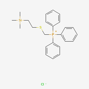 molecular formula C24H30ClPSSi B14289768 Triphenyl({[2-(trimethylsilyl)ethyl]sulfanyl}methyl)phosphanium chloride CAS No. 116203-88-4