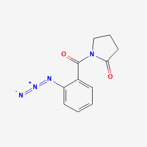 molecular formula C11H10N4O2 B14289772 2-Pyrrolidinone, 1-(2-azidobenzoyl)- CAS No. 125659-45-2
