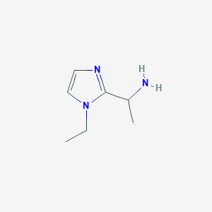 molecular formula C7H13N3 B1428978 1-(1-ethyl-1H-imidazol-2-yl)ethanamine CAS No. 1344296-03-2