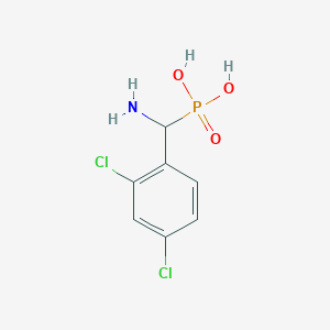 molecular formula C7H8Cl2NO3P B14289799 Phosphonic acid, [amino(2,4-dichlorophenyl)methyl]- CAS No. 125553-07-3