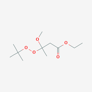 molecular formula C11H22O5 B14289803 Ethyl 3-(tert-butylperoxy)-3-methoxybutanoate CAS No. 138681-48-8