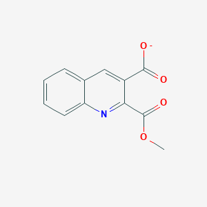 molecular formula C12H8NO4- B14289820 2-(Methoxycarbonyl)quinoline-3-carboxylate CAS No. 113556-30-2