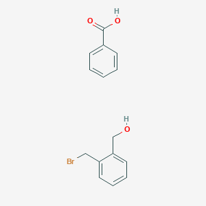 molecular formula C15H15BrO3 B14289860 Benzoic acid;[2-(bromomethyl)phenyl]methanol CAS No. 113187-89-6