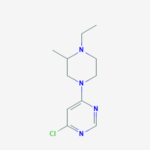 molecular formula C11H17ClN4 B1428988 4-Chloro-6-(4-ethyl-3-methylpiperazin-1-yl)pyrimidine CAS No. 1342904-05-5
