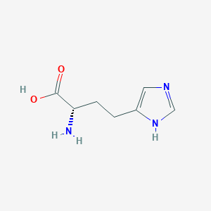 molecular formula C7H11N3O2 B142899 3-(1H-Imidazol-5-ylmethyl)-L-alanine CAS No. 58501-47-6