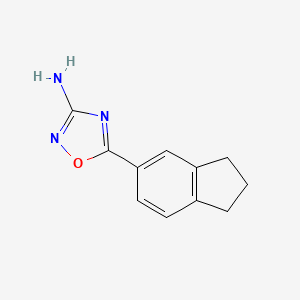 molecular formula C11H11N3O B1428991 5-(2,3-dihydro-1H-inden-5-yl)-1,2,4-oxadiazol-3-amine CAS No. 1340362-30-2